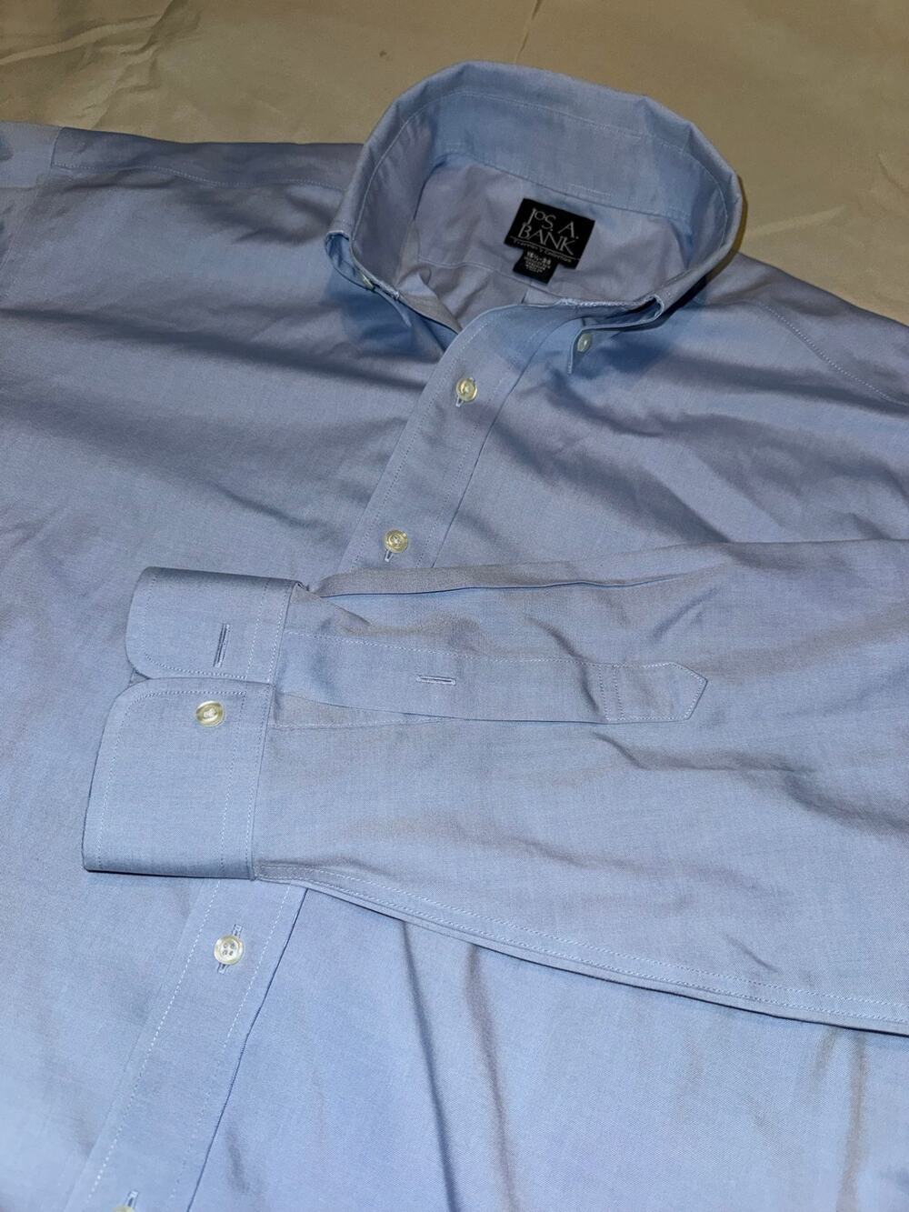Jos. A. Bank Traveler Collection Blue Dress Shirt Men’s 15.5 34 Dress Shirt